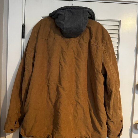 Levi's Tan Corduroy Hooded Jacket with faux fur lining Men's Size XL - Picture 3 of 3